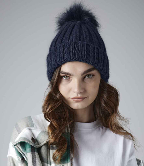 Beechfield B413 Verbier Fur Pop Pom Beanie