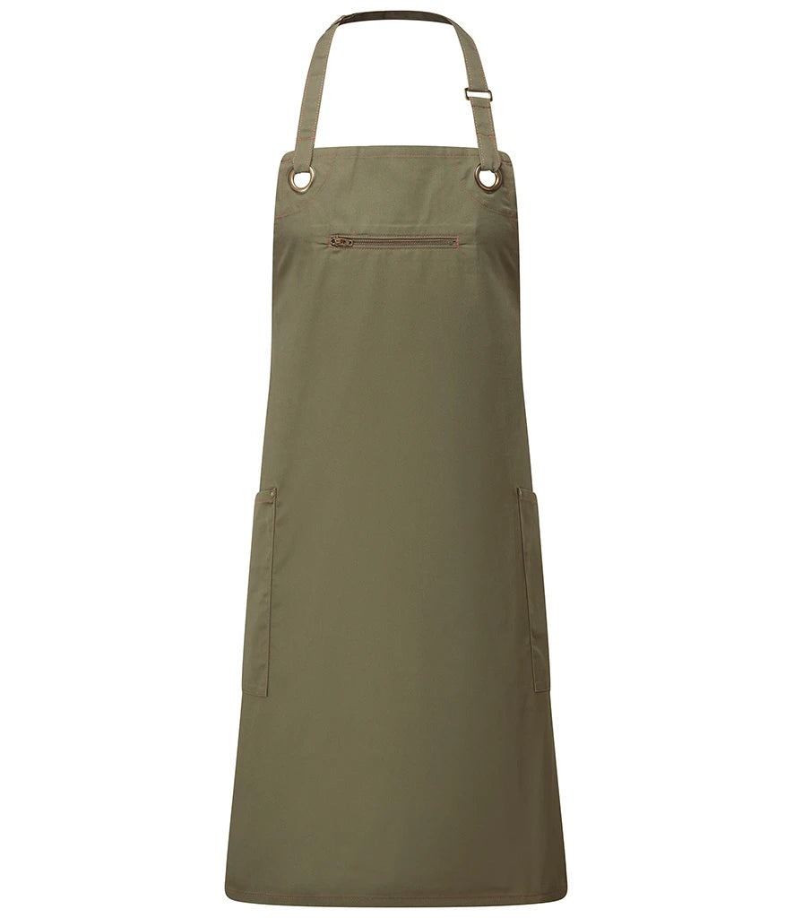 Premier PR121 Barley Contrast Stitch Bib Apron