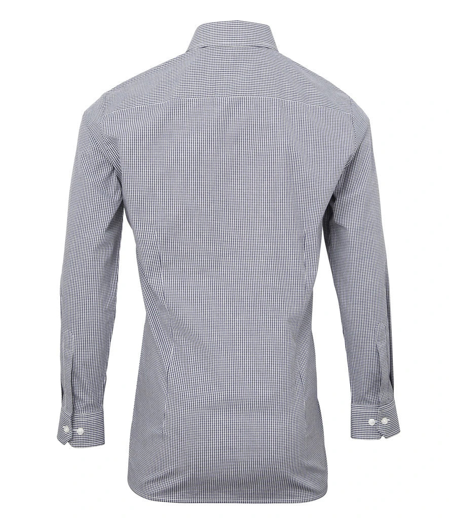 Premier PR220 Long Sleeve Gingham Shirt
