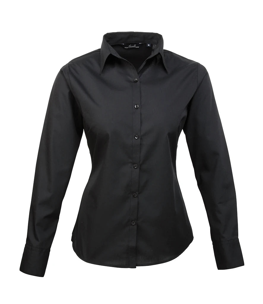 Premier Ladies PR300 Long Sleeve Poplin Blouse