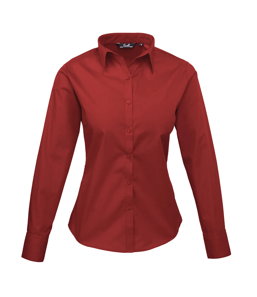 Premier Ladies PR300 Long Sleeve Poplin Blouse