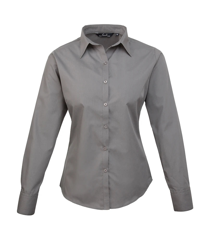 Premier Ladies PR300 Long Sleeve Poplin Blouse