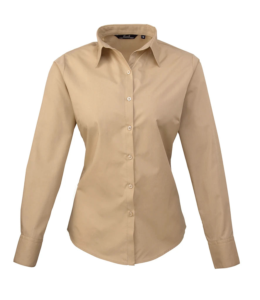 Premier Ladies PR300 Long Sleeve Poplin Blouse