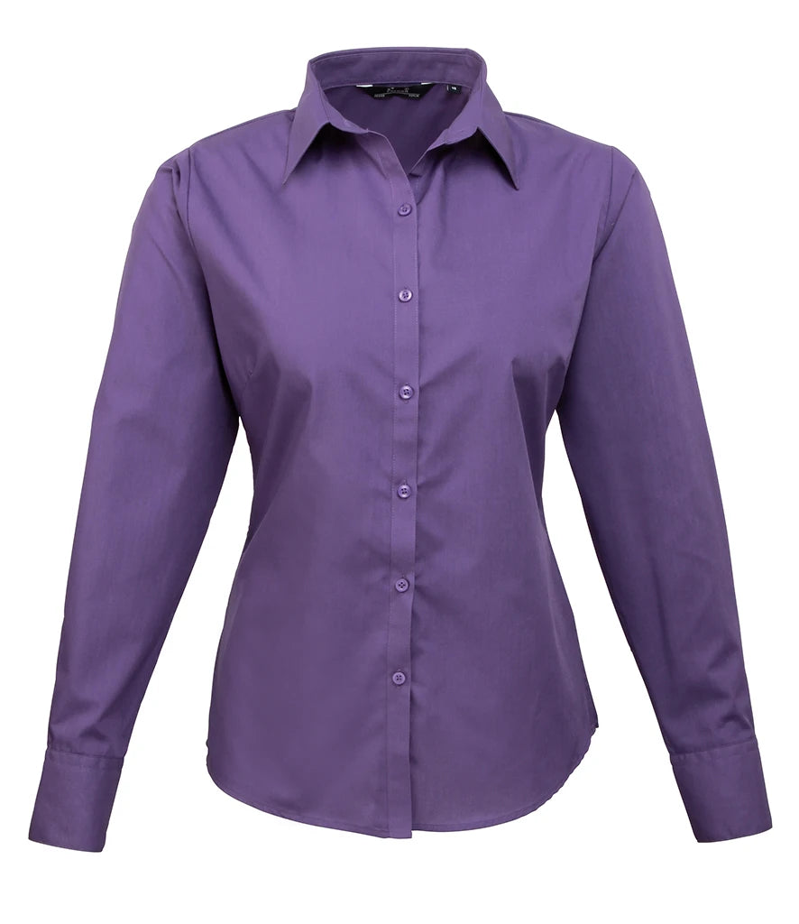 Premier Ladies PR300 Long Sleeve Poplin Blouse