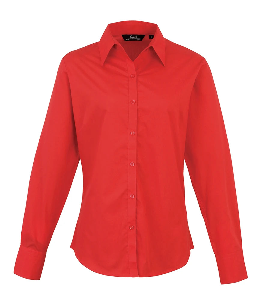 Premier Ladies PR300 Long Sleeve Poplin Blouse