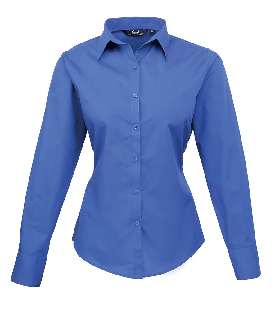 Premier Ladies PR300 Long Sleeve Poplin Blouse