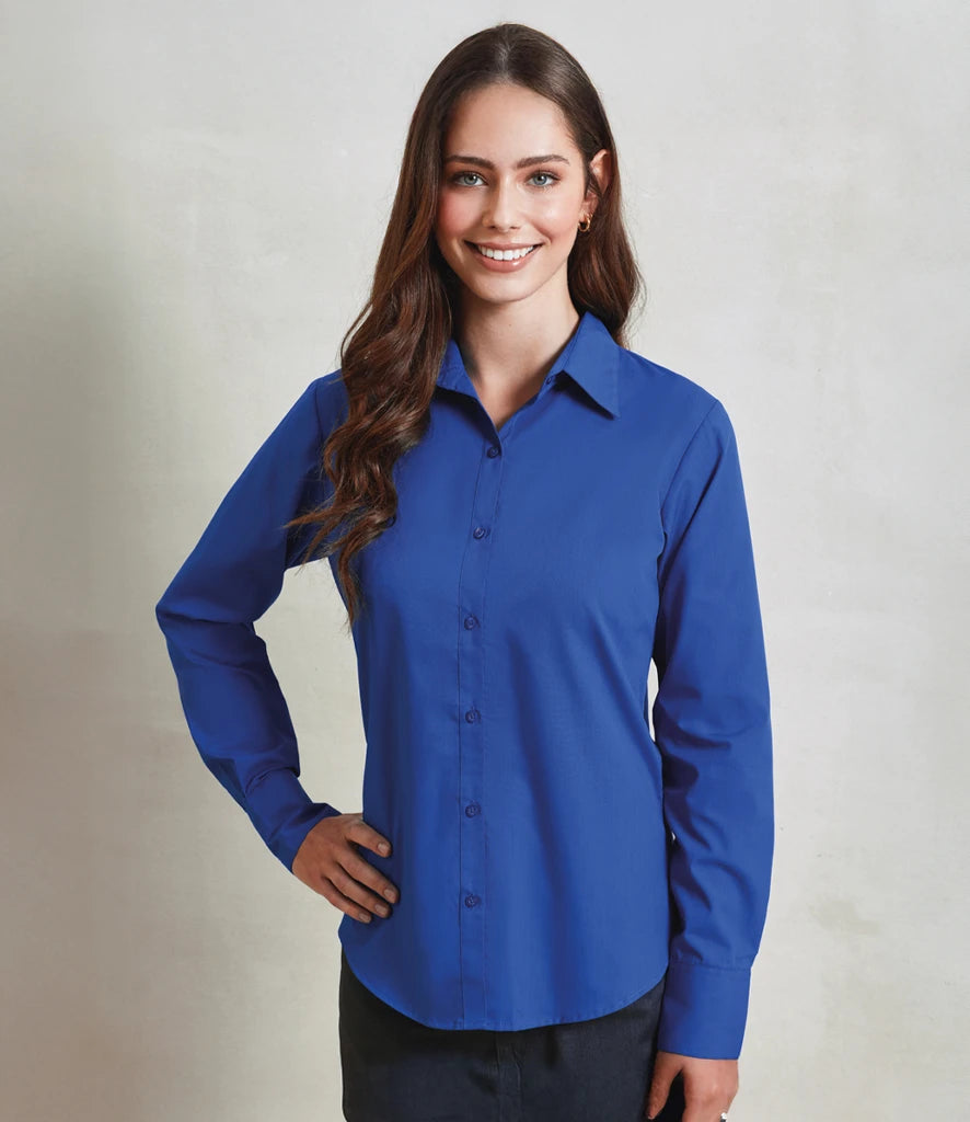 Premier Ladies PR300 Long Sleeve Poplin Blouse