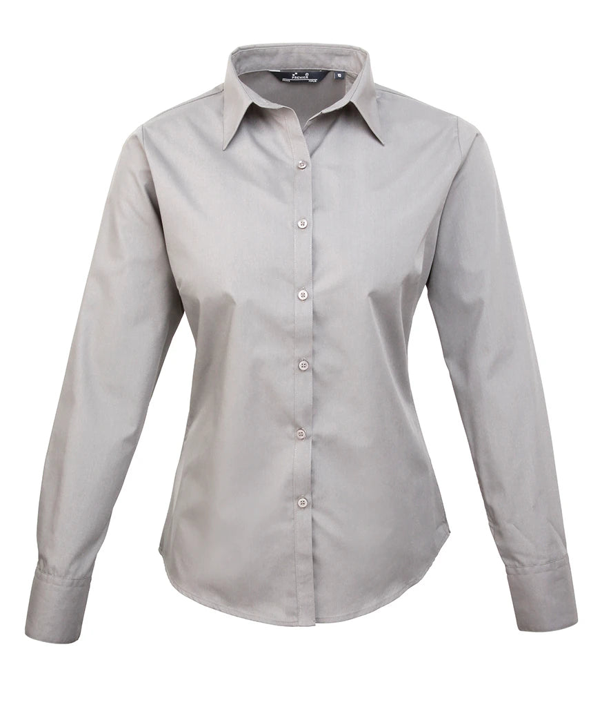 Premier Ladies PR300 Long Sleeve Poplin Blouse
