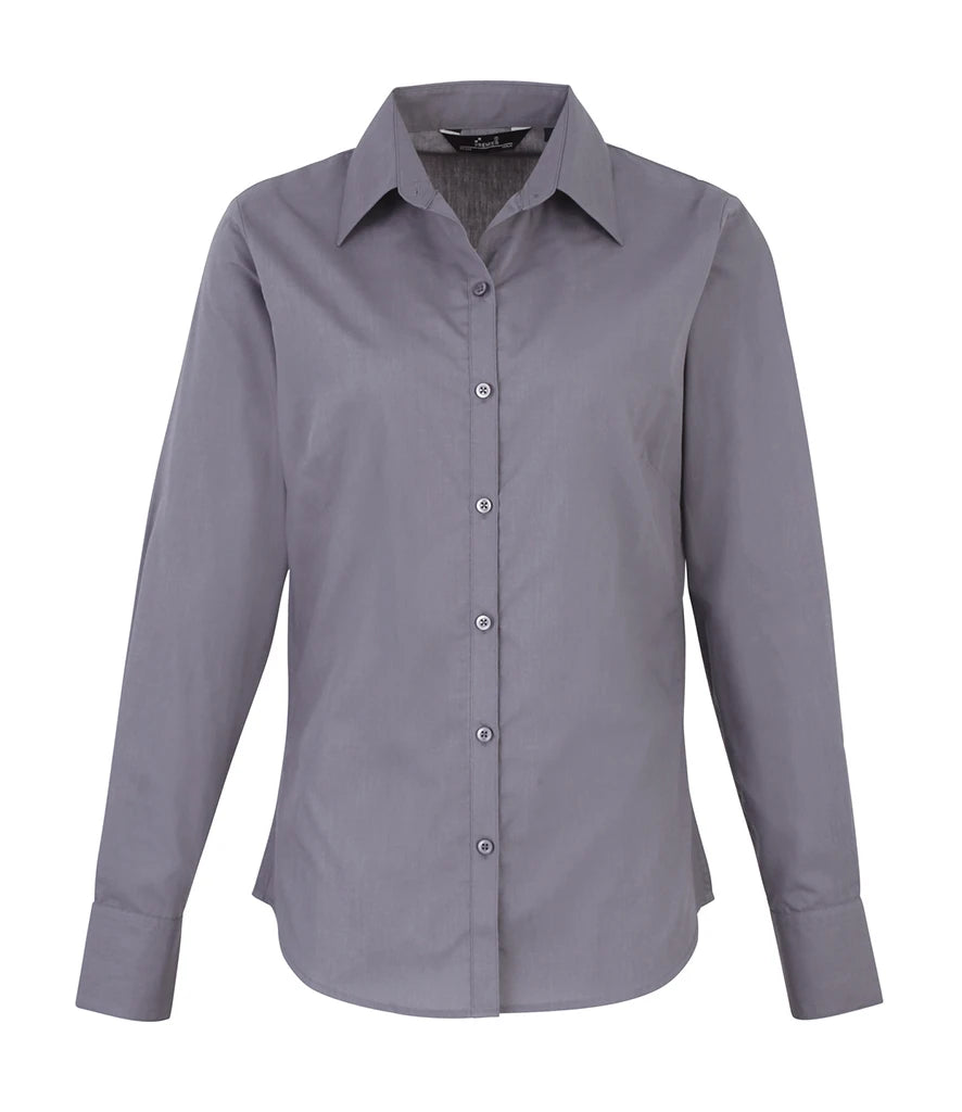 Premier Ladies PR300 Long Sleeve Poplin Blouse