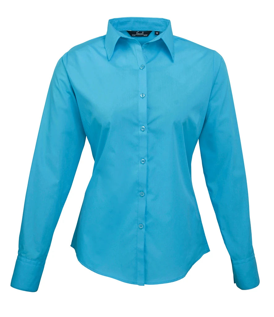 Premier Ladies PR300 Long Sleeve Poplin Blouse