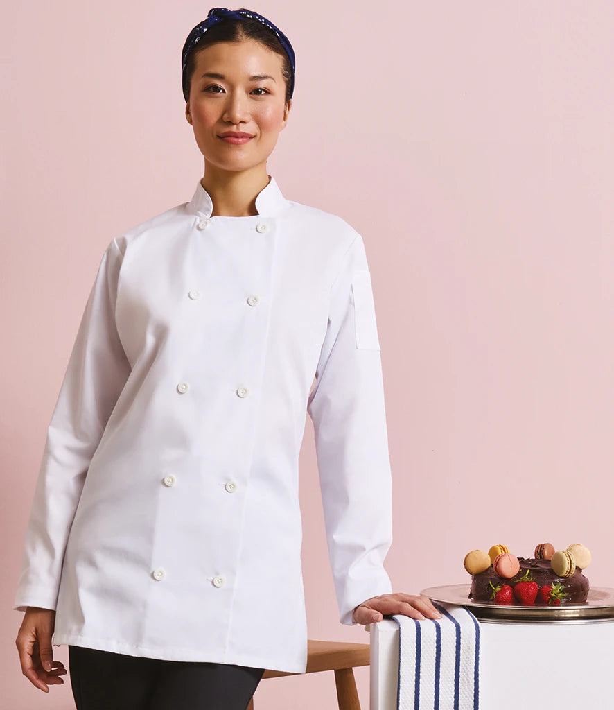 Premier PR671 Women's Long Sleeve Chef's Jacket