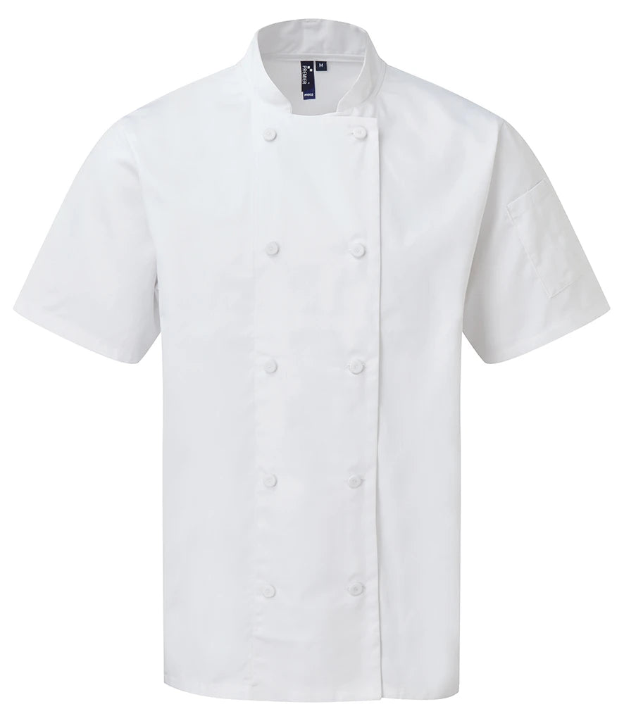 Premier PR902 Coolchecker® Short Sleeve Chef's Jacket