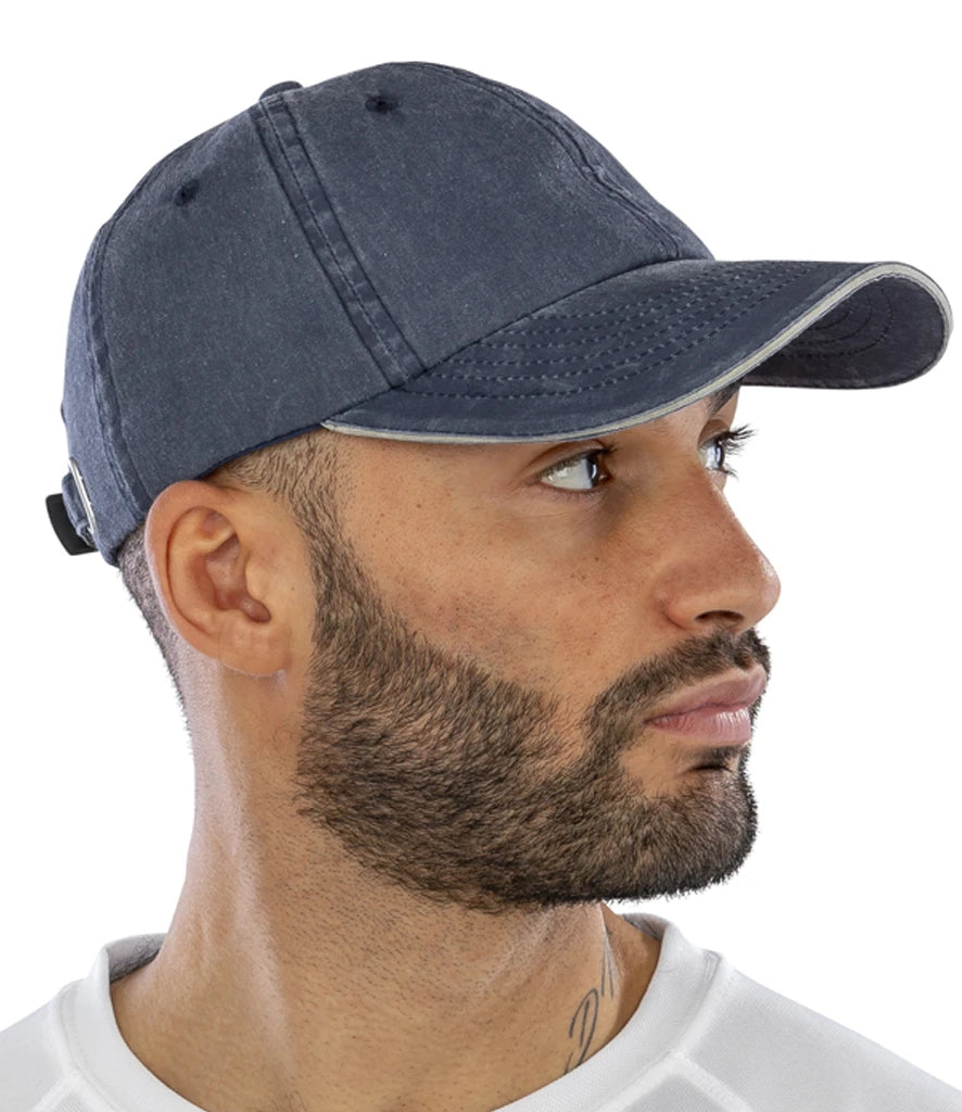 Result Headwear RC054 Washed Fine Line Cotton Cap