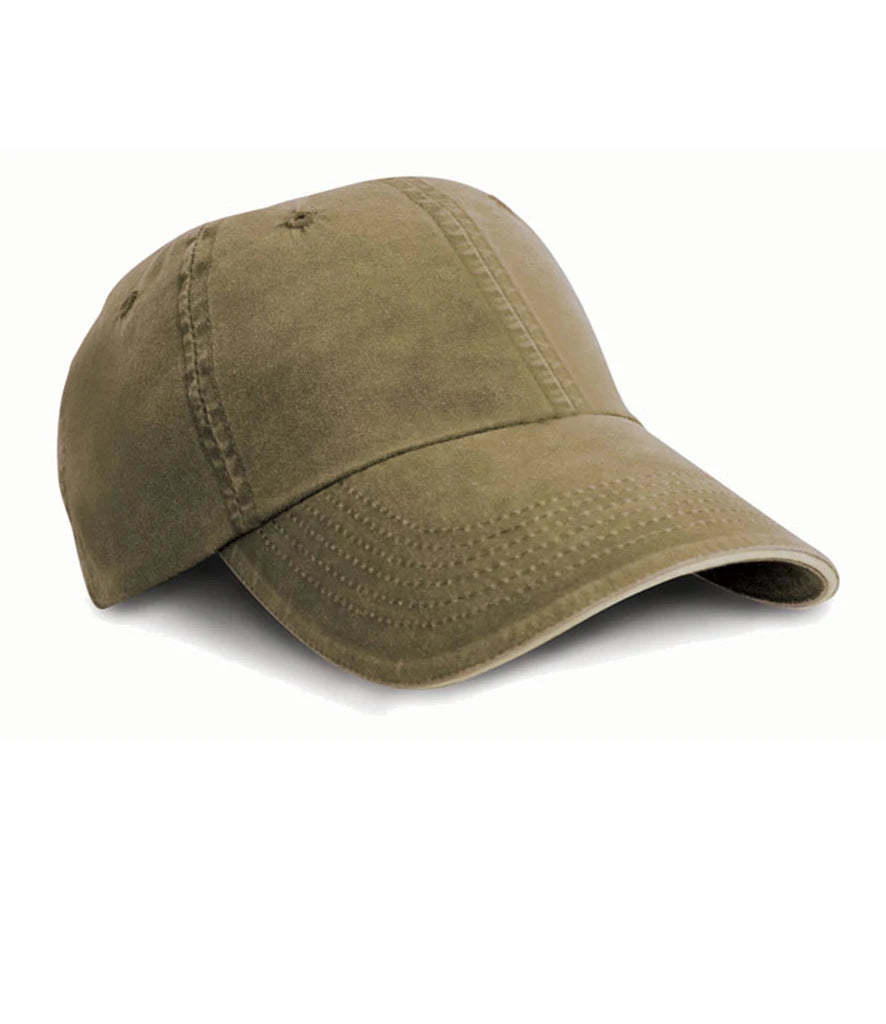 Result Headwear RC054 Washed Fine Line Cotton Cap
