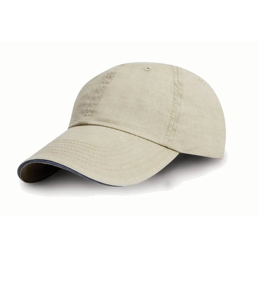 Result Headwear RC054 Washed Fine Line Cotton Cap