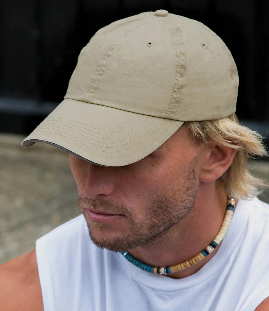 Result Headwear RC054 Washed Fine Line Cotton Cap