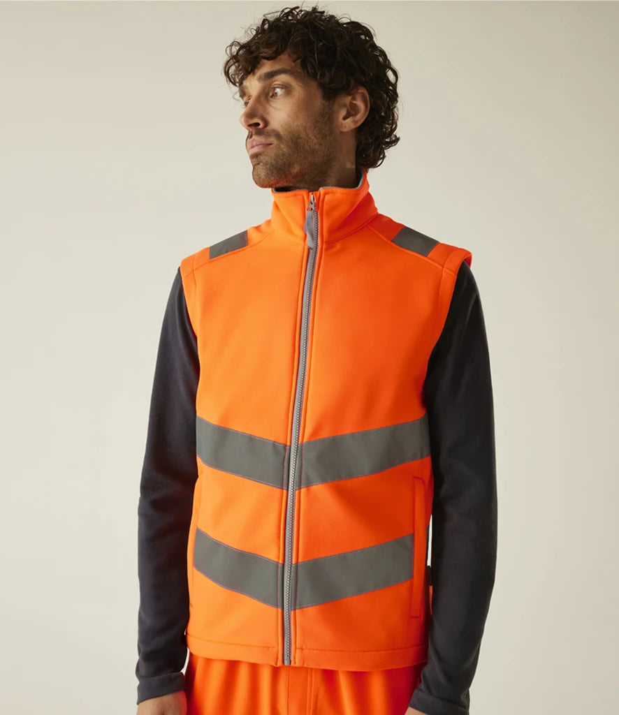 Regatta High Visibility TRB201 Pro Contract Ablaze Soft Shell Bodywarmer