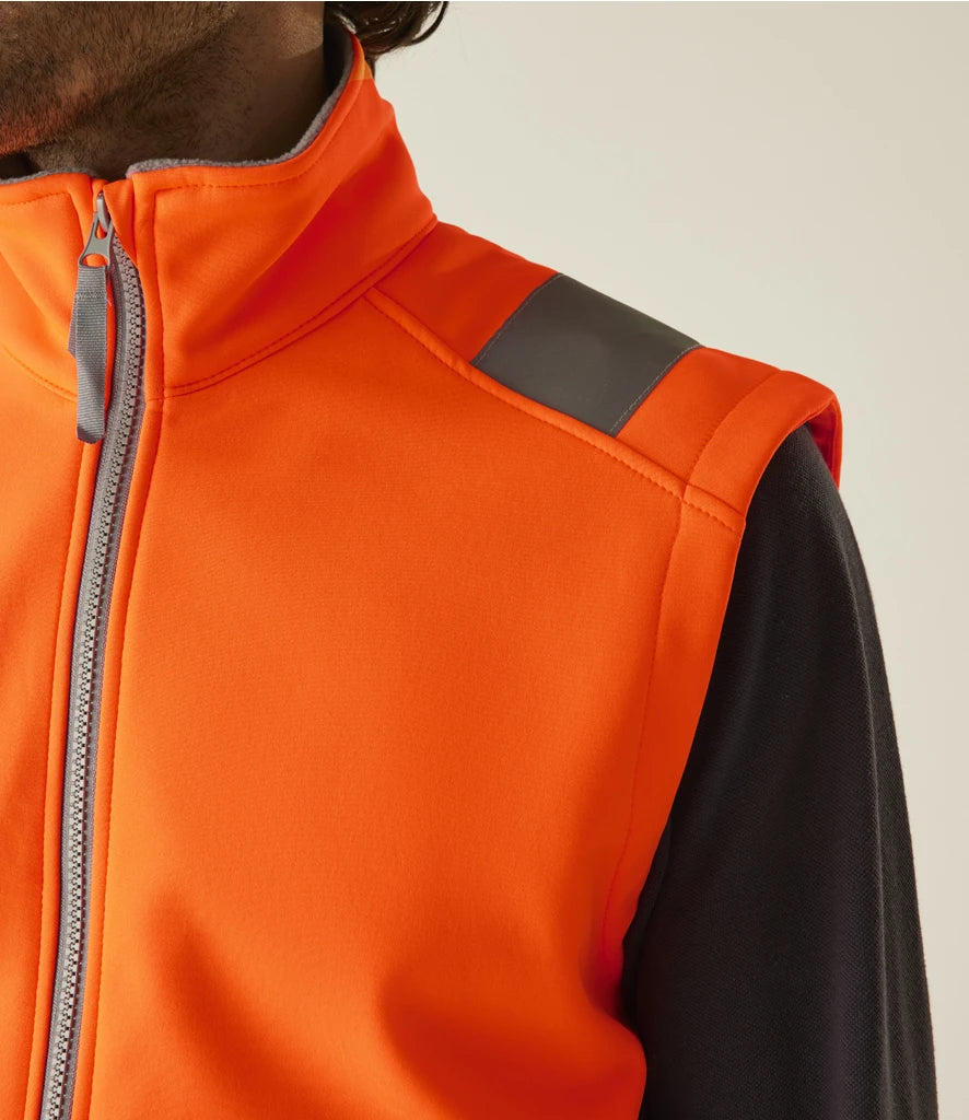 Regatta High Visibility TRB201 Pro Contract Ablaze Soft Shell Bodywarmer