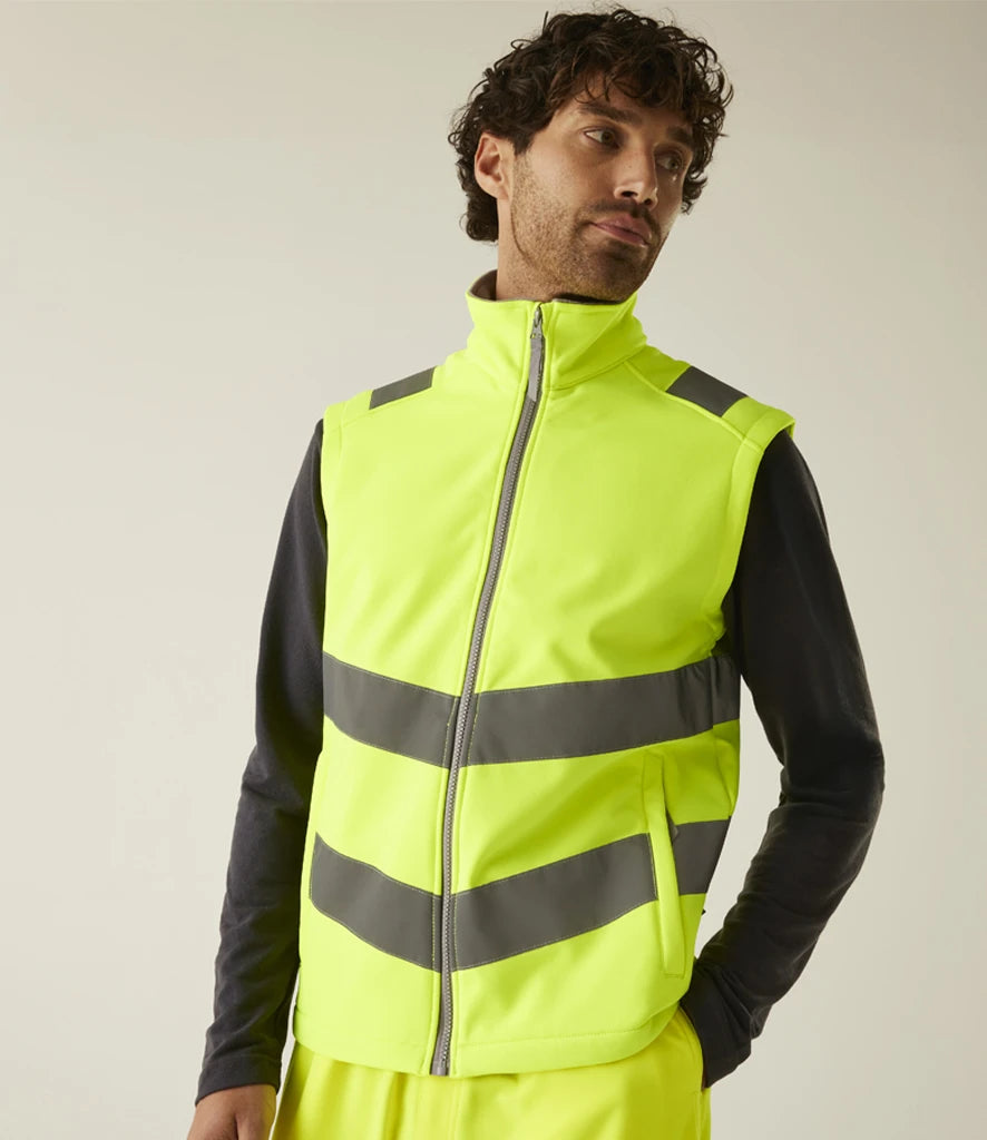 Regatta High Visibility TRB201 Pro Contract Ablaze Soft Shell Bodywarmer
