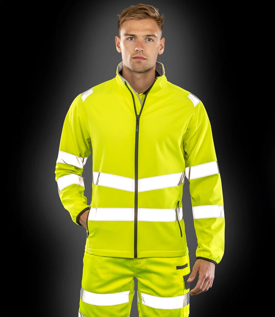 Result Recycled Hi-Vis RS505 Printable Soft Shell Jacket