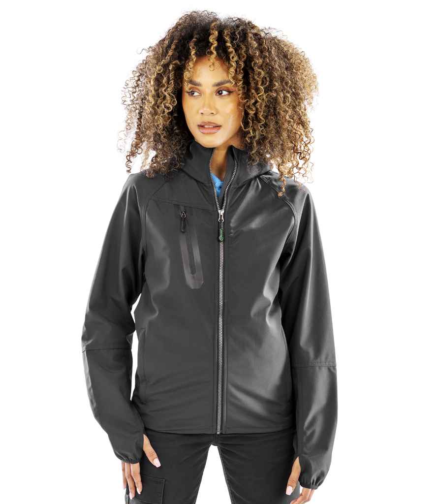 Result Recycled R909X Three Layer Printable Hooded Soft Shell Jacket