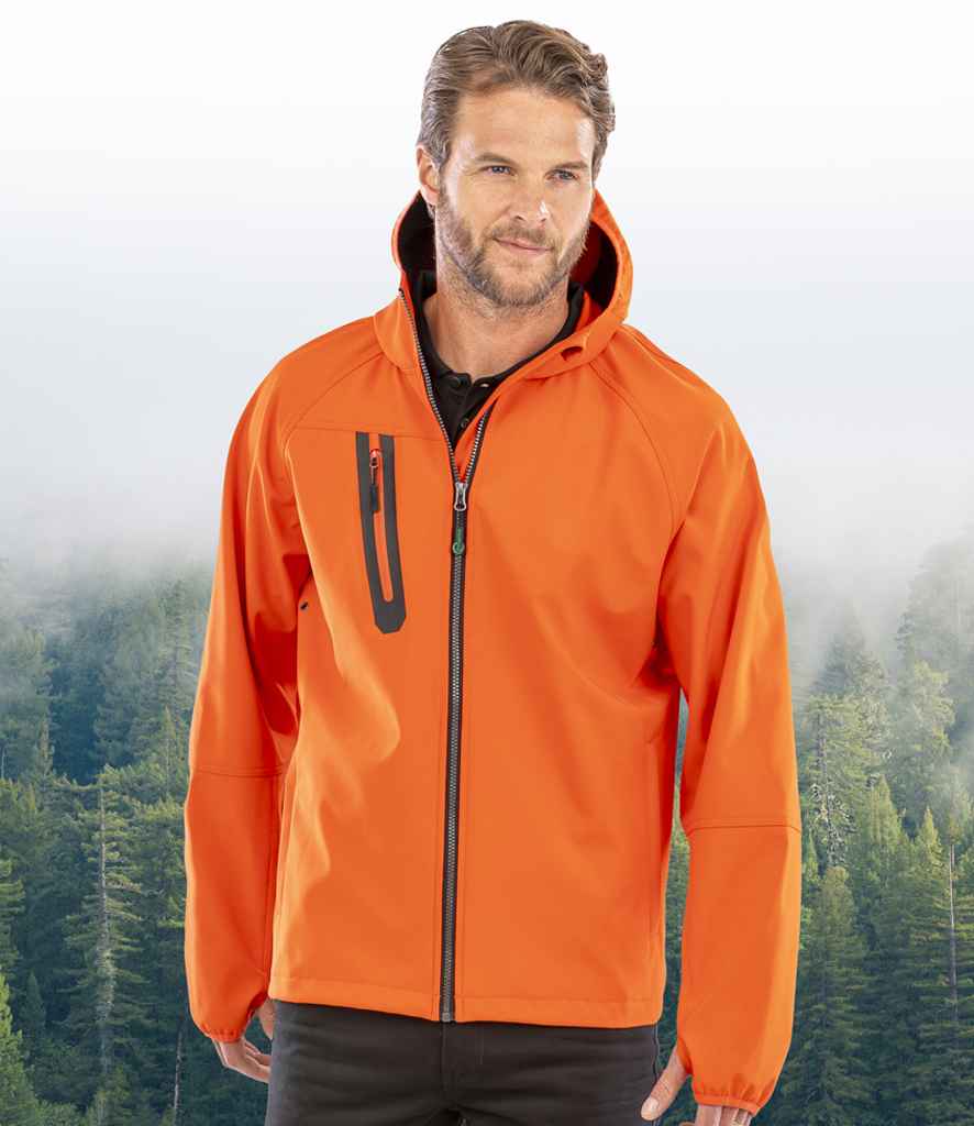 Result Recycled R909X Three Layer Printable Hooded Soft Shell Jacket