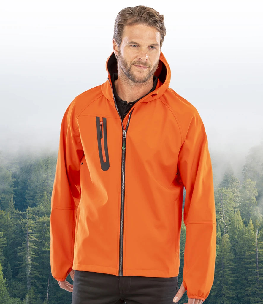 Result Recycled R909X Three Layer Printable Hooded Soft Shell Jacket