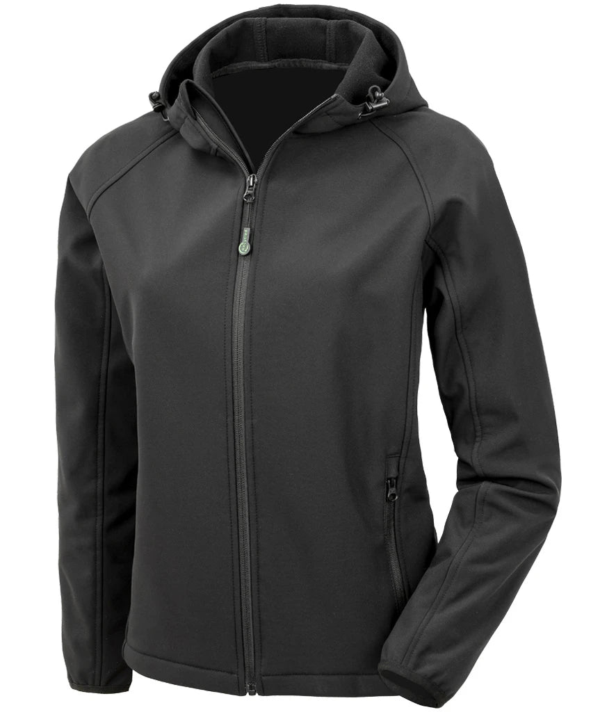 Result Recycled RS911F Ladies Hooded Soft Shell Jacket