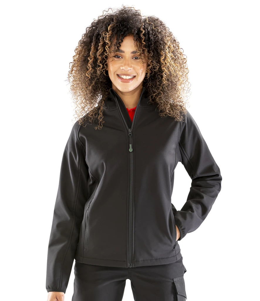 Result Recycled RS911F Ladies Hooded Soft Shell Jacket