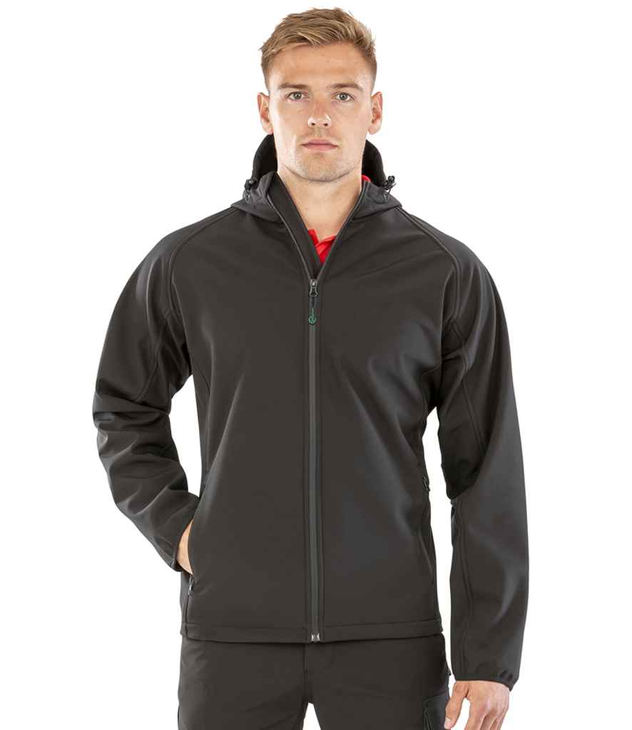 Result Recycled RS911M Printable Hooded Soft Shell Jacket
