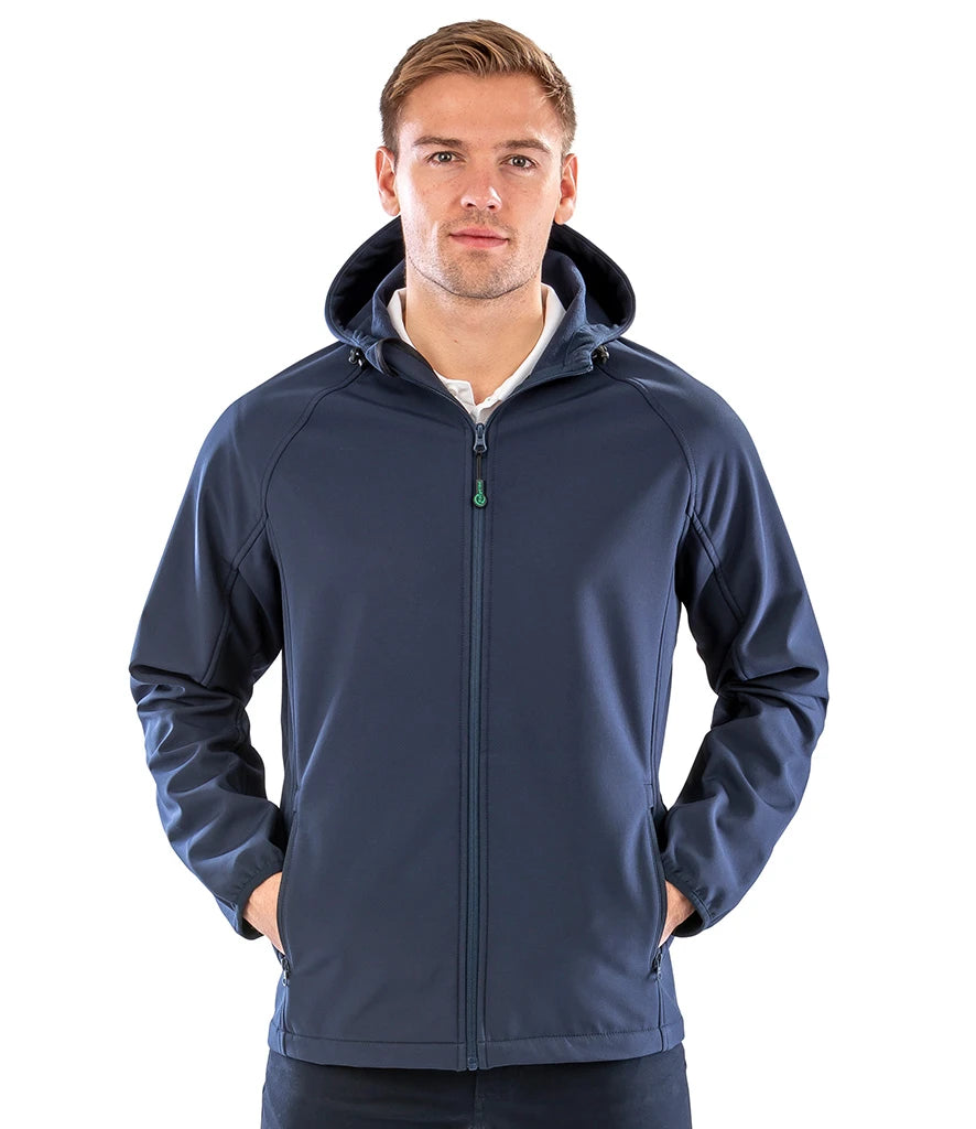 Result Recycled RS911M Printable Hooded Soft Shell Jacket