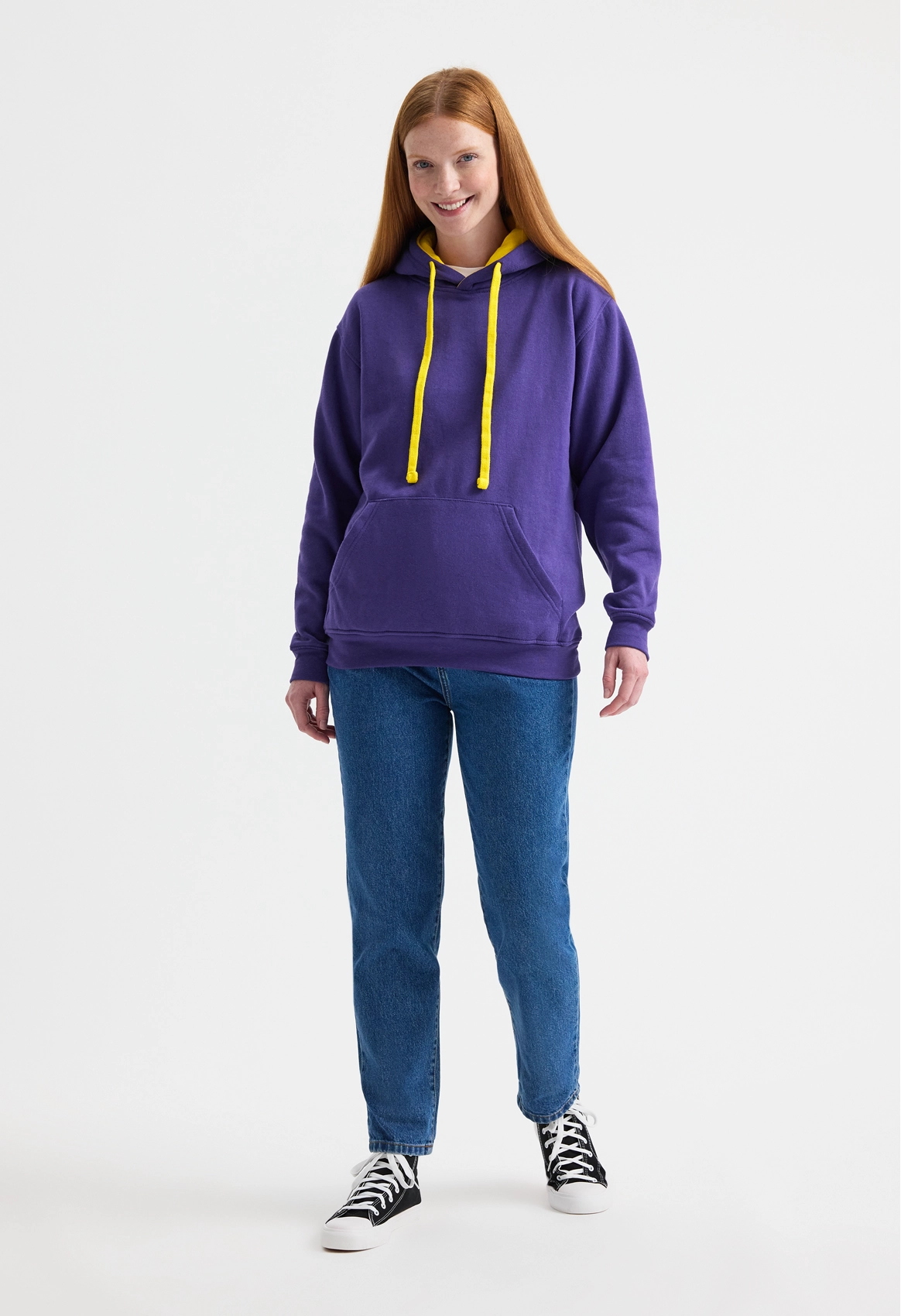 Uneek Clothing UC507 Unisex Contrast Hooded Sweatshirt