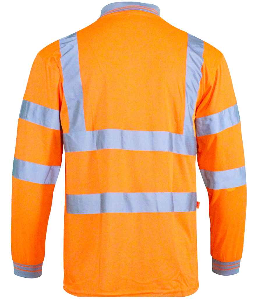 Warrior Hi-Vis WR013 Long Sleeve Polo Shirt