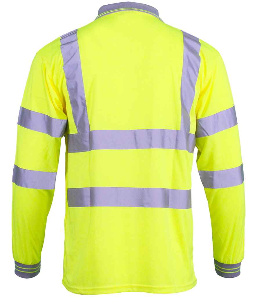 Warrior Hi-Vis WR013 Long Sleeve Polo Shirt