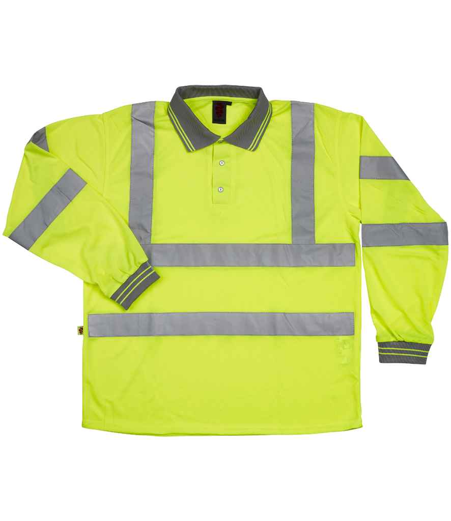 Warrior Hi-Vis WR013 Long Sleeve Polo Shirt