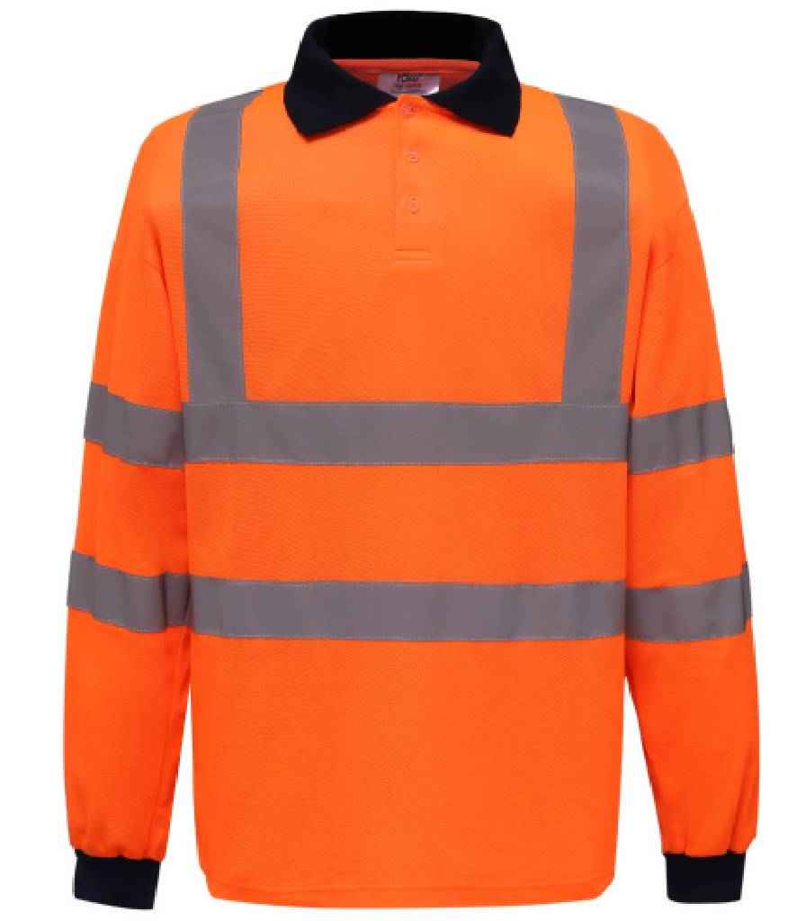Yoko Hi-Vis YK016 Long Sleeve Polo Shirt
