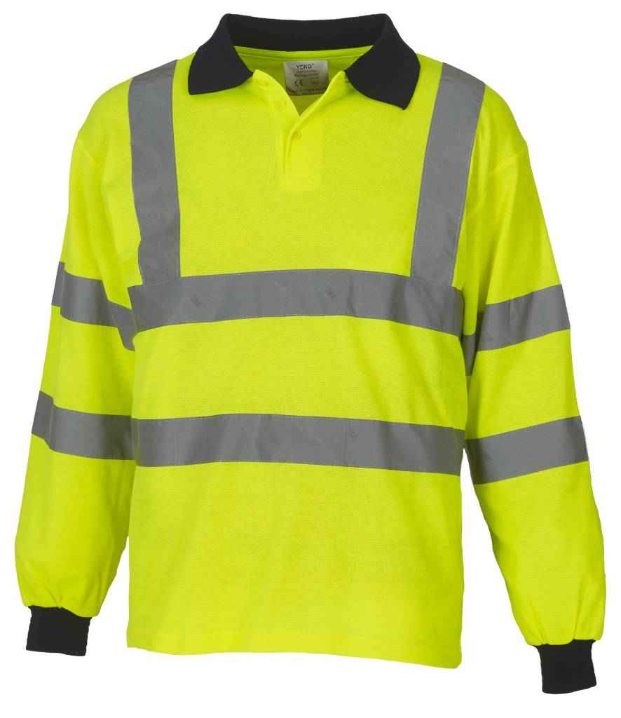 Yoko Hi-Vis YK016 Long Sleeve Polo Shirt