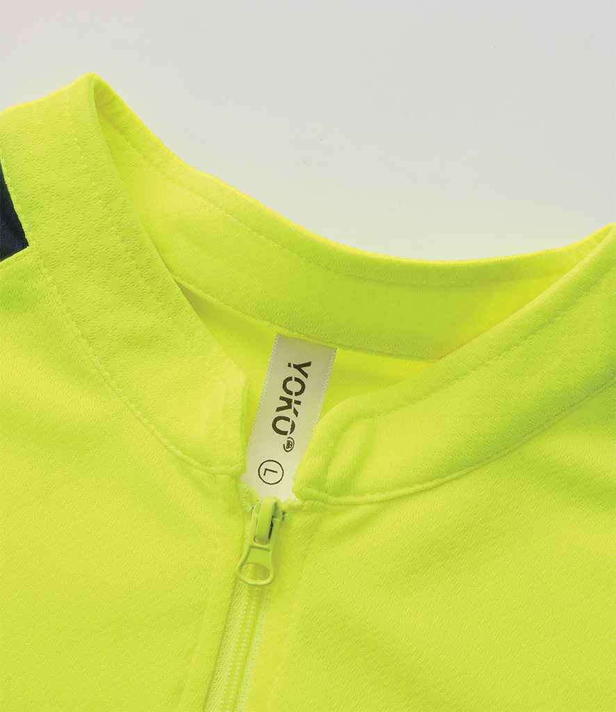 Yoko Hi-Vis YK018 Zip Polo Shirt