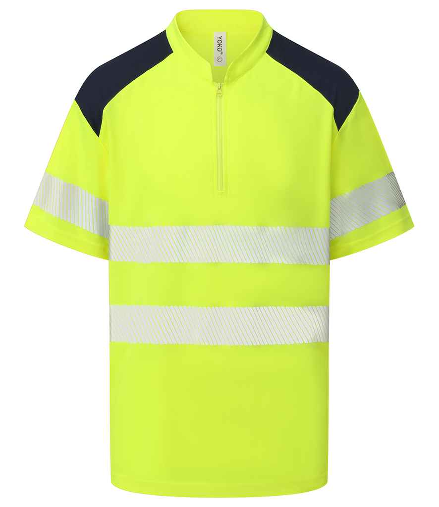 Yoko Hi-Vis YK018 Zip Polo Shirt