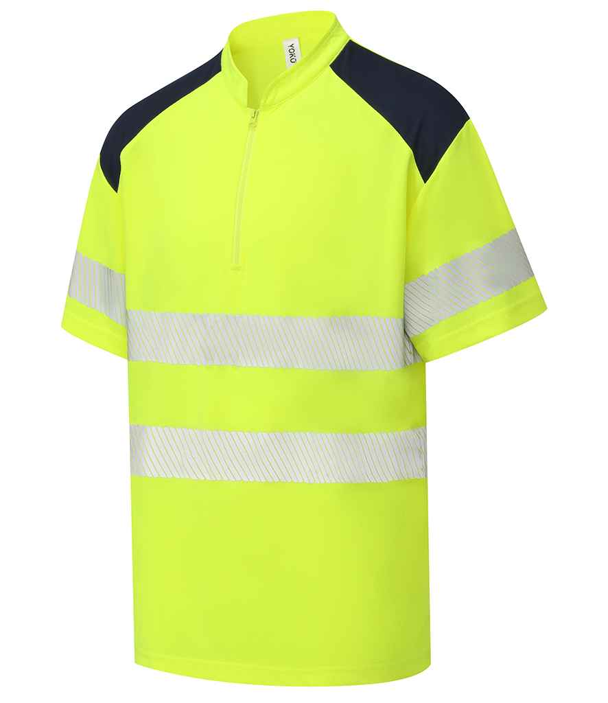 Yoko Hi-Vis YK018 Zip Polo Shirt