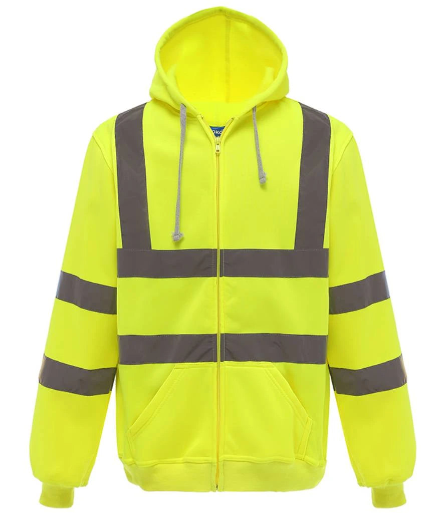 Yoko Hi-Vis YK032 Zip Hoodie