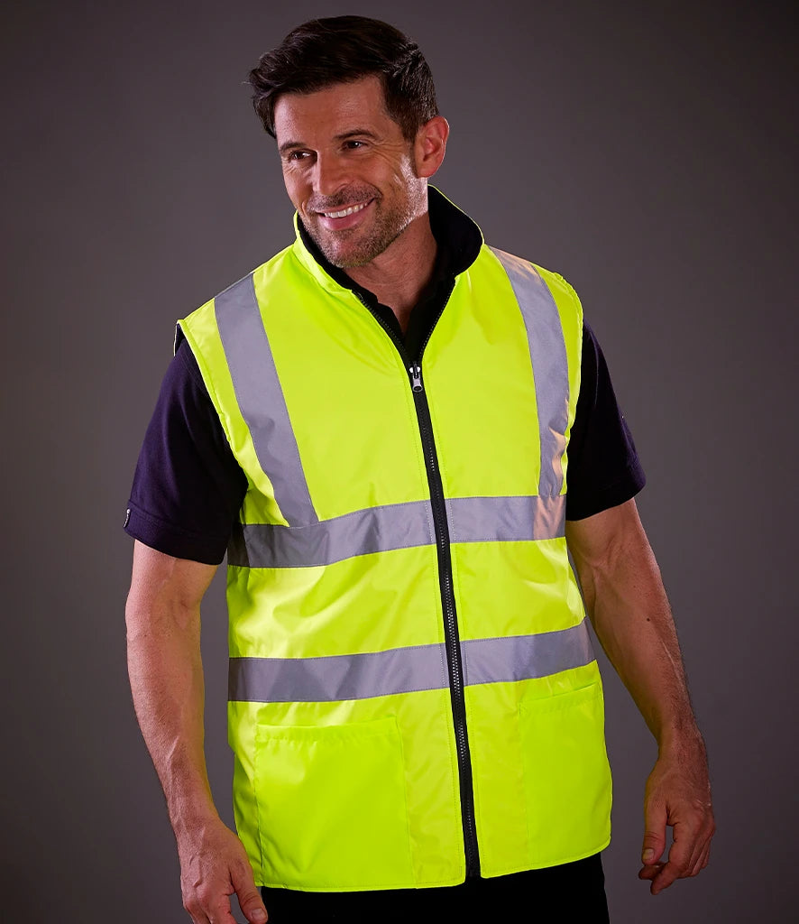 Yoko Hi-Vis YK061 Reversible Fleece Bodywarmer