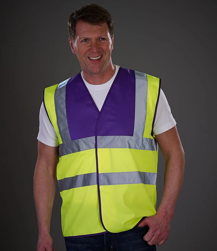 Yoko Hi-Vis YK102 Two Band and Braces Waistcoat