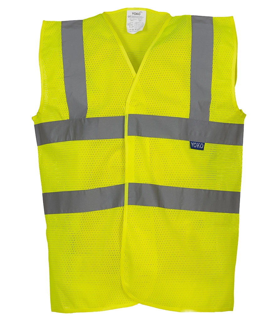 Yoko Hi-Vis YK104 Top Cool Open Mesh Waistcoat