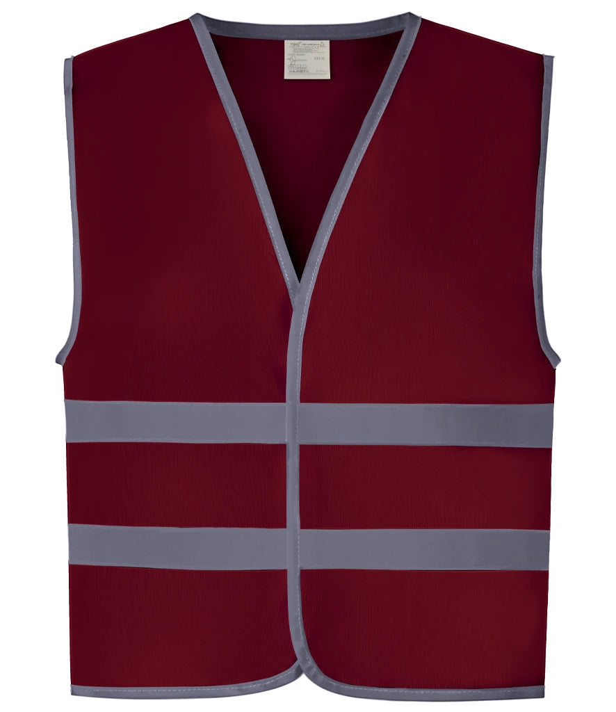 Yoko Hi-Vis YK106B Kids Two Band Waistcoat