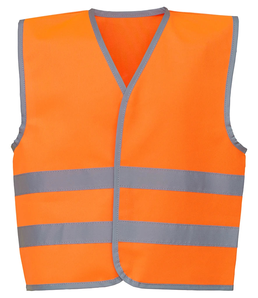 Yoko Hi-Vis YK106B Kids Two Band Waistcoat
