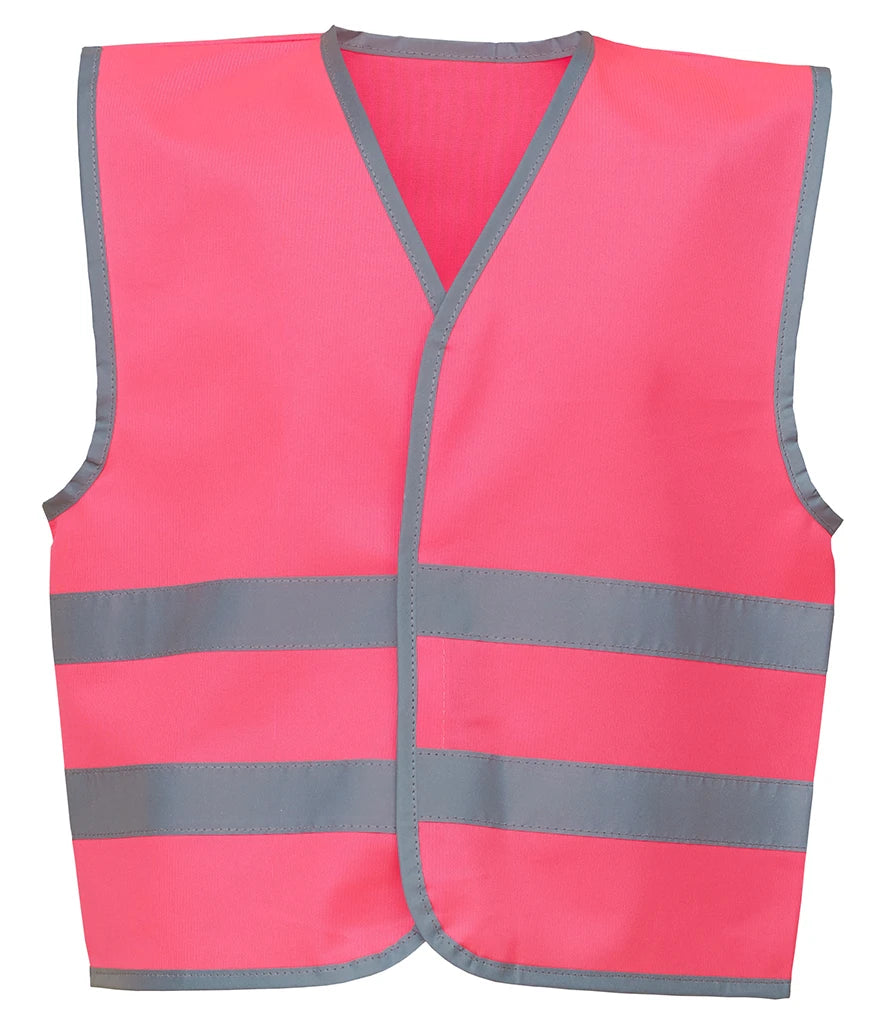 Yoko Hi-Vis YK106B Kids Two Band Waistcoat