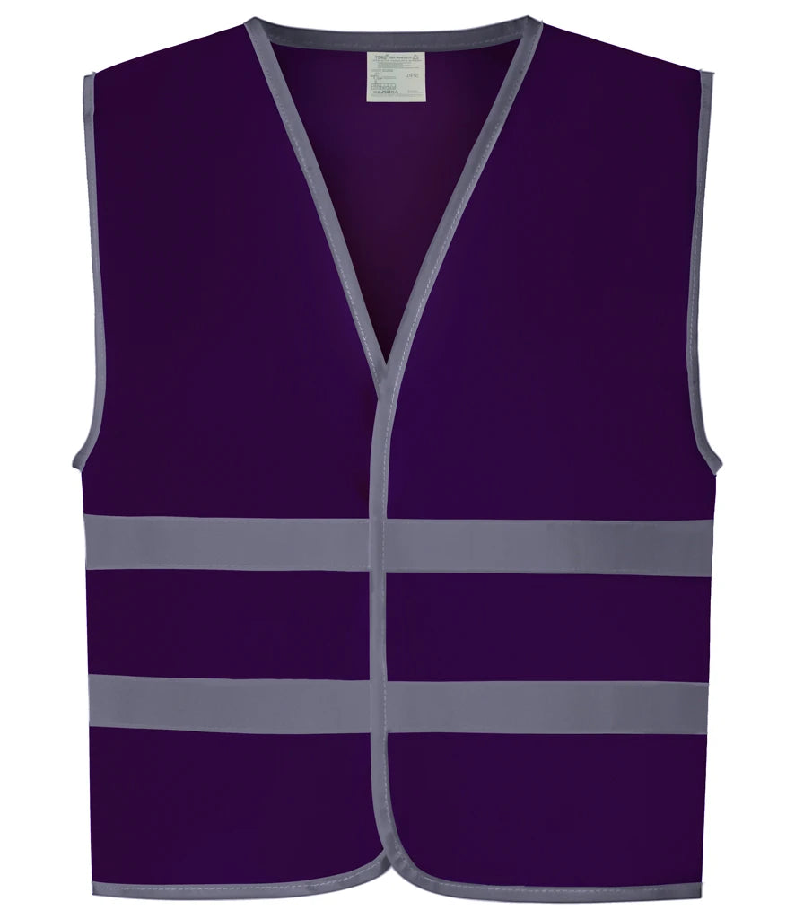Yoko Hi-Vis YK106B Kids Two Band Waistcoat