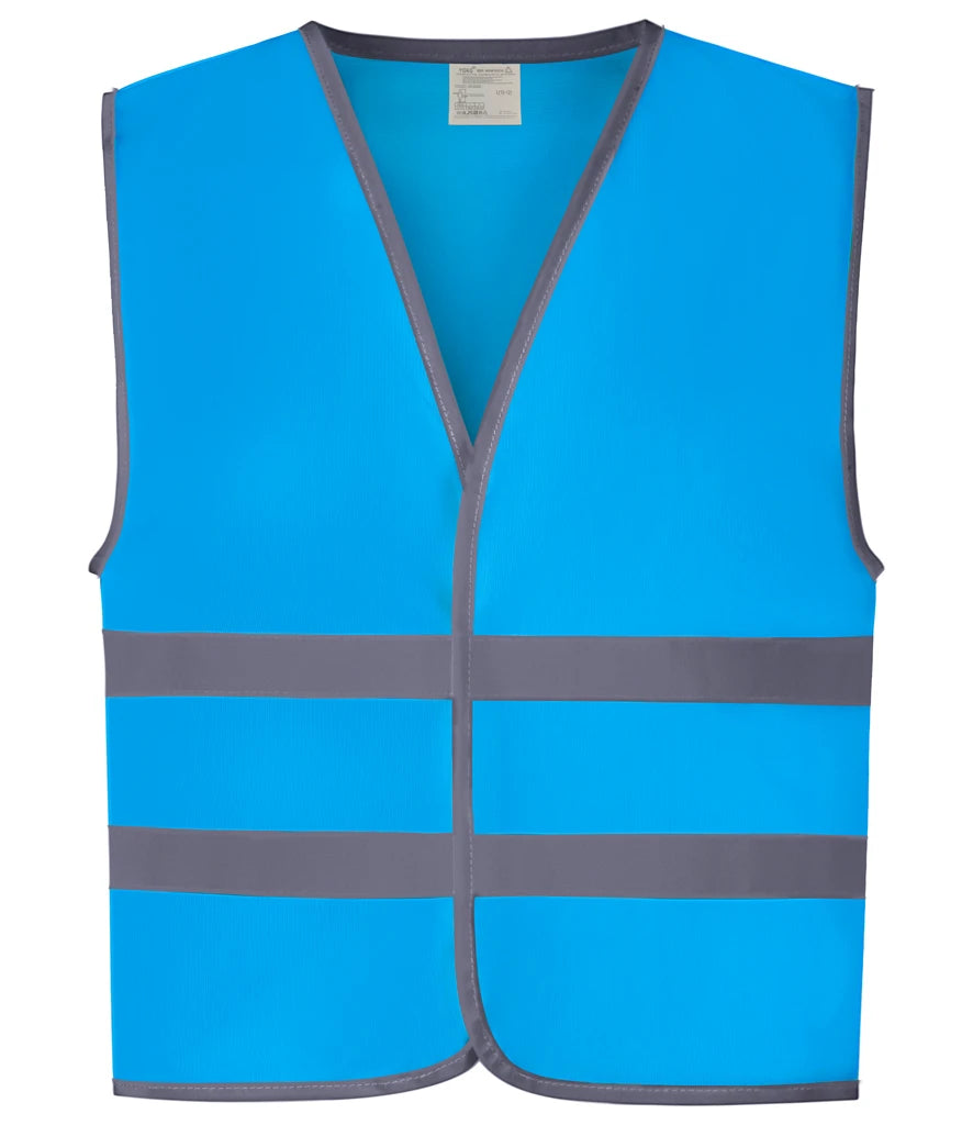 Yoko Hi-Vis YK106B Kids Two Band Waistcoat