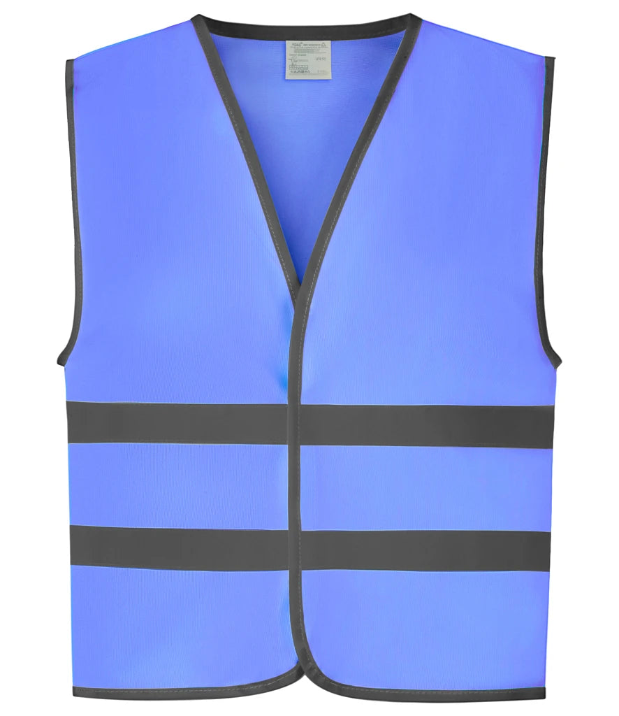 Yoko Hi-Vis YK106B Kids Two Band Waistcoat